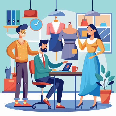 Fashionable Clothes for Women: Chic and Stylish Conceptsのイラスト素材