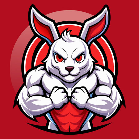 Adorable White Rabbit Mascot with Refined Appearanceのイラスト素材