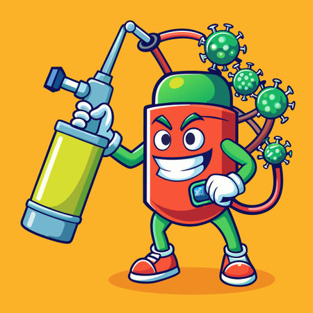 Effective Disinfectant to Combat the Corona Virus: An Illustrative Guide (6)のイラスト素材