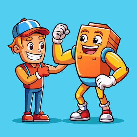 Elbow-Bumping People: A Friendly and Contactless Greetingのイラスト素材