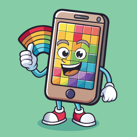 Vibrant Phone Display Boasting RGB and CMYK Color Spectrumのイラスト素材