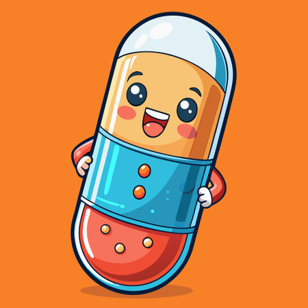 Enchanting Capsule Character in an Illustrative Wonderlandのイラスト素材
