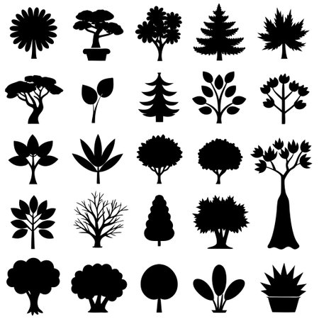 Diverse Collections of Botanical Specimen Sets from Multiple Plant Varietiesのイラスト素材