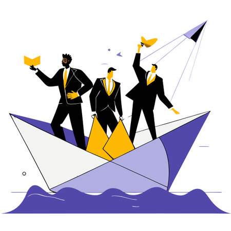 Top Managers of the Company Exude Confidence and Professionalism in Formal Business Suitsのイラスト素材