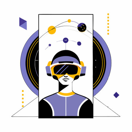 Immersive Portal Gateway into the Virtual Realm Depicted in a Set of Mesmerizing Imagesのイラスト素材