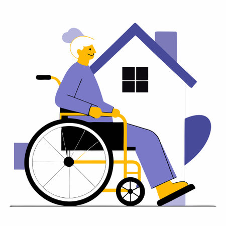 Devoted Care for Isolated Elderly with Compassionate Assistanceのイラスト素材