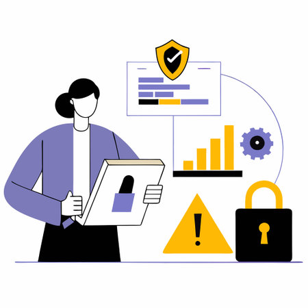 Cyber Security Risk Management Abstract Concept Visualizationのイラスト素材