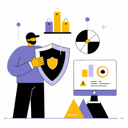 Visual Representation of Cybersecurity Risk Management Abstract Conceptのイラスト素材