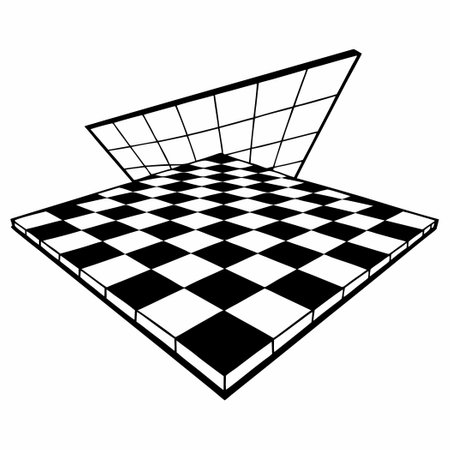 Distorted Bird's-Eye View of a Sloped Floor in an Abstract Perspectiveのイラスト素材