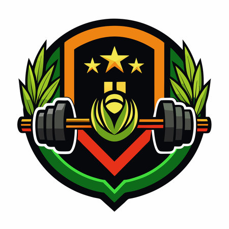 Modern Gym Fitness Logo with Abstract Design for Fitness, Sports, and Healthのイラスト素材