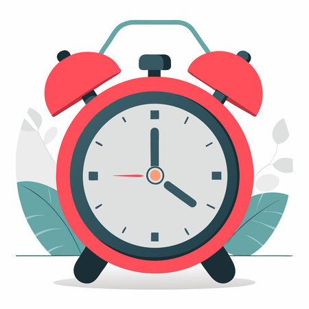 Digital Alarm Clock with Artistic Concept and Graphic Designのイラスト素材