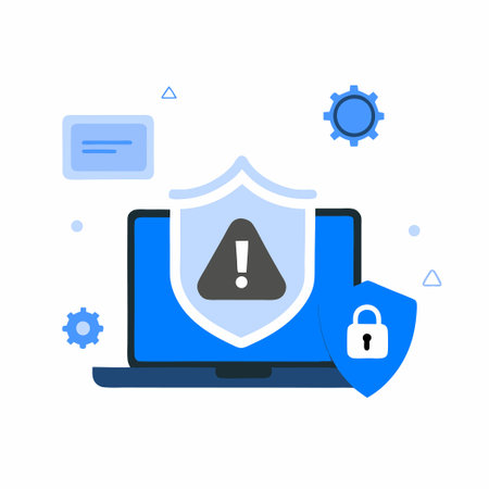 Illustrative Representation of Alert Concept in a Modern Contextのイラスト素材