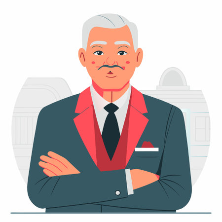 Ambassador Conceptual Illustration Depicting Diplomatic Role and Responsibilitiesのイラスト素材