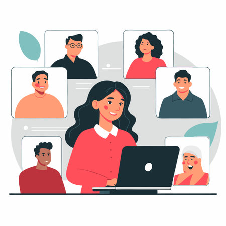 Collaborative Concept Illustration Embracing Innovation and Teamworkのイラスト素材