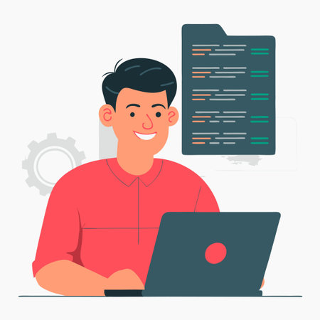 Low Code Concept Illustration: Empowering Rapid Application Development