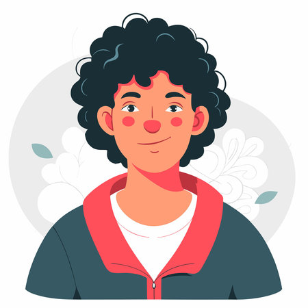 Delightful Illustration Showcasing the Beauty of Curly Hair