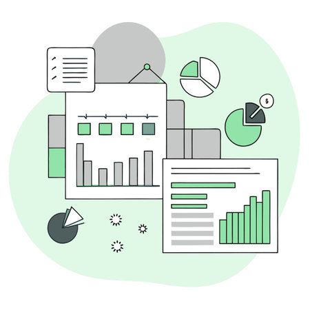 Illustrative Concept of Data Analysis and Reportingのイラスト素材