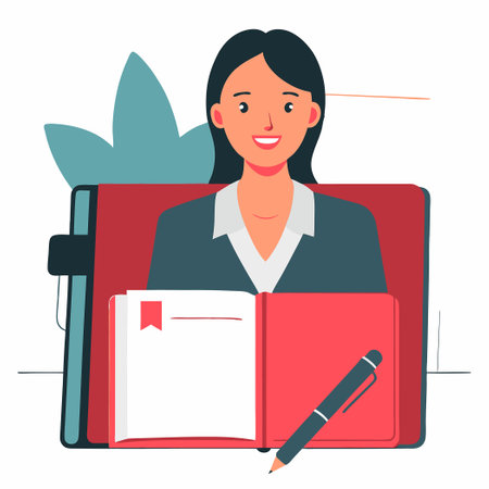 Personal Reflections in the Pages of a Diary: A Visual Representation of Childhood Memoriesのイラスト素材