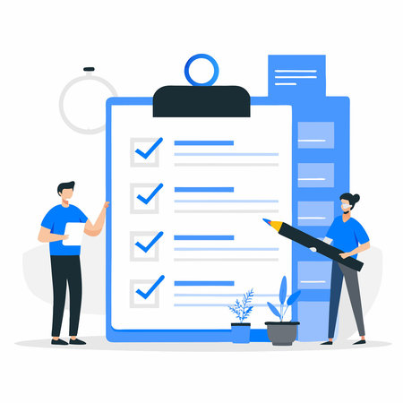 Illustrated Concept of Stressful Exam Preparations and Study Materials