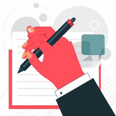 Hand Grip with Pen for Concept Illustration, Illustrative Designのイラスト素材