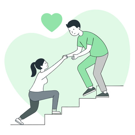 Partners Supporting Each Other: A Concept for Helping Relationships Thriveのイラスト素材