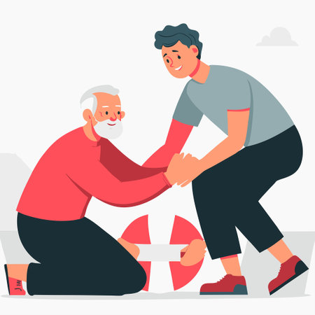 Giving a Helping Hand to Partner Demonstrating Support and Understandingのイラスト素材