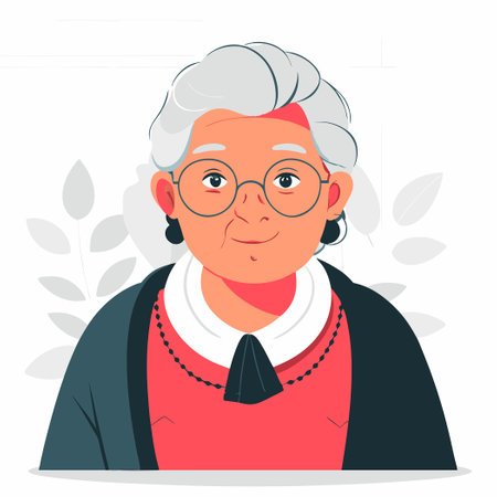 Loving Grandmother Embracing Grandchild: A Cherished Moment of Intergenerational Bondのイラスト素材