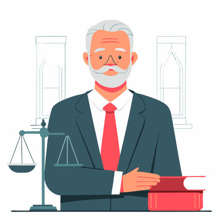 Lawyer Concept: Legal Professional in the Courtroomのイラスト素材