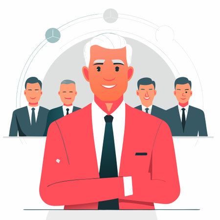 Leadership Concept: Guiding with Vision and Inspirationのイラスト素材