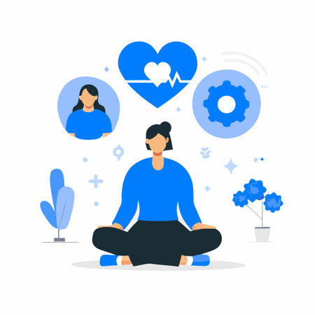 Mental Health Awareness Illustration: Concepts and Impactのイラスト素材