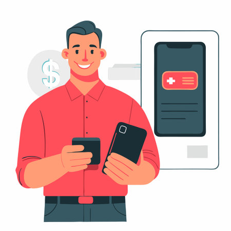 Modern Mobile Payments: Simplifying Digital Transactionsのイラスト素材