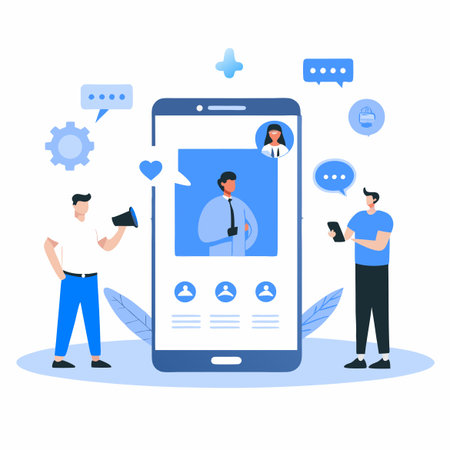 Modern Mobile Marketing Concept Illustration to Boost Brand Awareness
