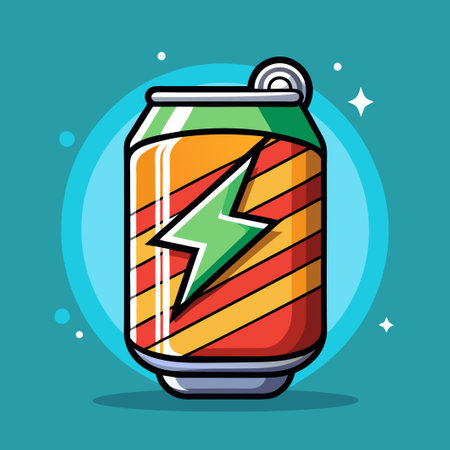 Isolated Flat Icon of a Soda Can in a Modern Styleのイラスト素材