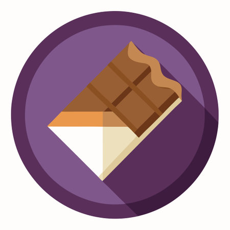 Minimalist Chocolate Bar Icon on Isolated Backgroundのイラスト素材