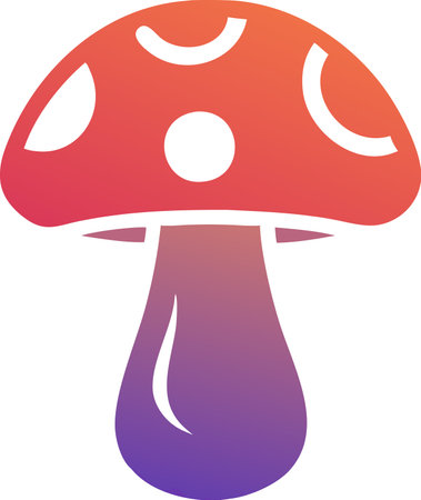 Mushroom icon isolated on a white background. Vector illustration.のイラスト素材