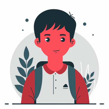 Teenager Concept Illustration Depicting Individuality, Style, and Expressionのイラスト素材