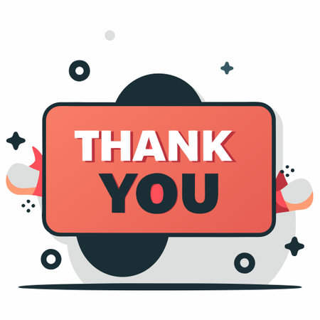 Expressing Gratitude with a Thoughtful "Thank You" Placard Design Conceptのイラスト素材