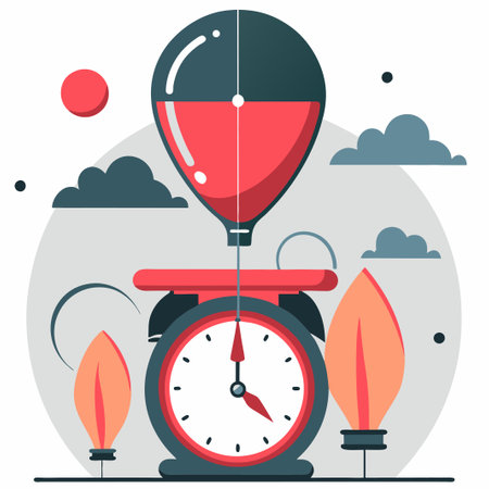 Time's Fleeting Passage Illustrates the Ephemeral Nature of Lifeのイラスト素材