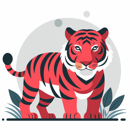 Majestic Tiger: A Concept Illustration of Nature's Apex Predatorのイラスト素材