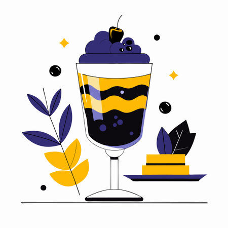 Scrumptious Tiramisu Treat: A Delightful Concept Illustrationのイラスト素材