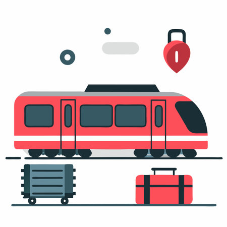 Enchanting Train Journey through Serene Countryside Vistasのイラスト素材