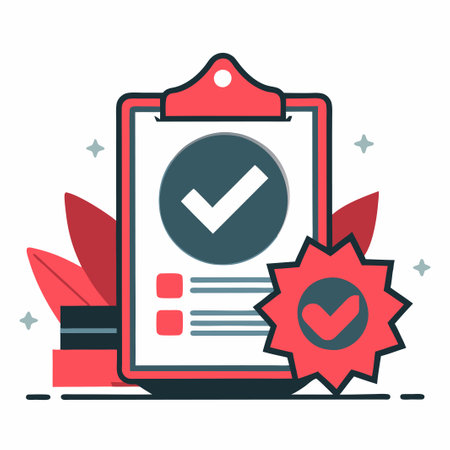 Illustrated Concept of a Verified Concept with Number 7 Emphasisのイラスト素材