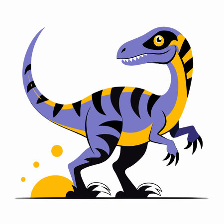 Majestic Velociraptor Concept Illustration Showcasing the Power of Ancient Predatorsのイラスト素材