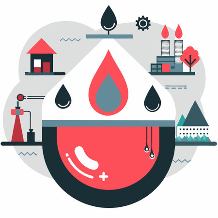 Conceptual Illustration Depicting the Essence and Uses of Waterのイラスト素材