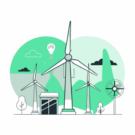 Innovative Wind Energy Concept Harnessing Renewable Powerのイラスト素材