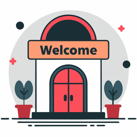 Welcoming Concept Illustration Depicting Open Arms and a Warm Embraceのイラスト素材