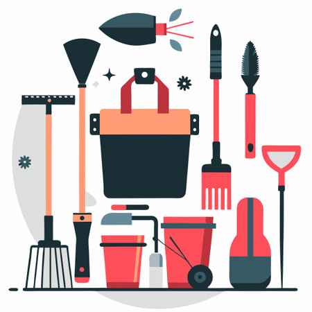 Visual Guide to Weed Control Concepts for Enhanced Landscapingのイラスト素材