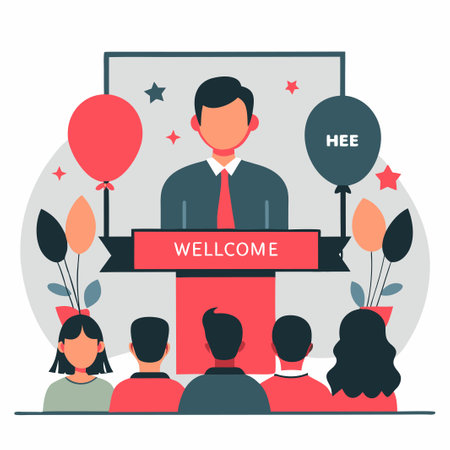 Welcoming Employees to a Modern and Inclusive Workplaceのイラスト素材