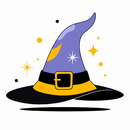 Enchanting Witch Hat Concept Illustration: A Magical Accessory for Wizards and Witchesのイラスト素材