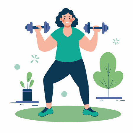 Illustrative Representation of a Comprehensive Workout Plan for Various Fitness Goalsのイラスト素材